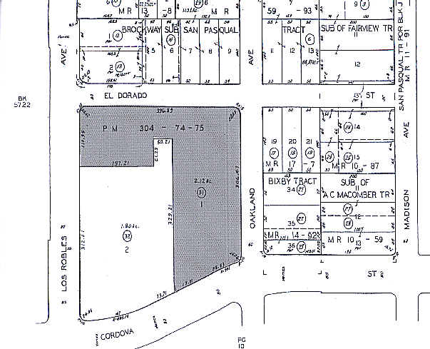 150 S Los Robles Ave, Pasadena, CA for lease - Plat Map - Image 2 of 19