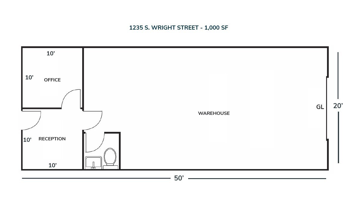1233-1255 S Wright St, Santa Ana, CA for lease Floor Plan- Image 1 of 1