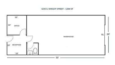 1233-1255 S Wright St, Santa Ana, CA for lease Floor Plan- Image 1 of 1