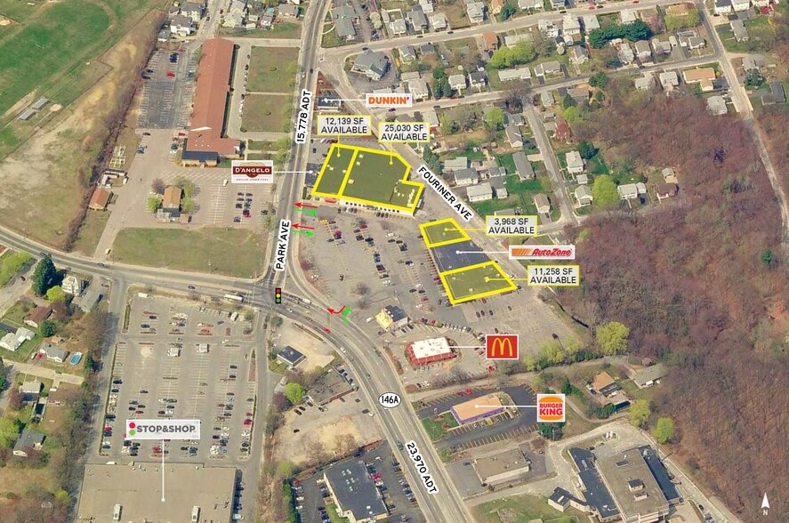 1400-1450 Park Ave, Woonsocket, RI for lease - Aerial - Image 3 of 4