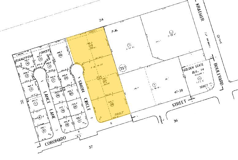 3031 E Coronado St, Anaheim, CA for lease - Plat Map - Image 2 of 3