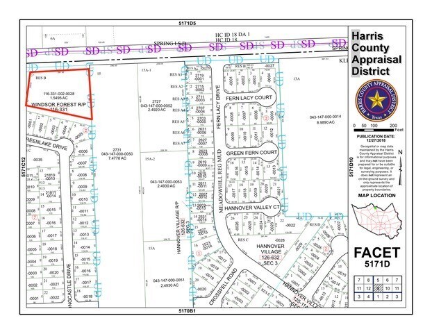 Spring Stuebner Rd Blk 2, Spring, TX for sale - Plat Map - Image 1 of 1