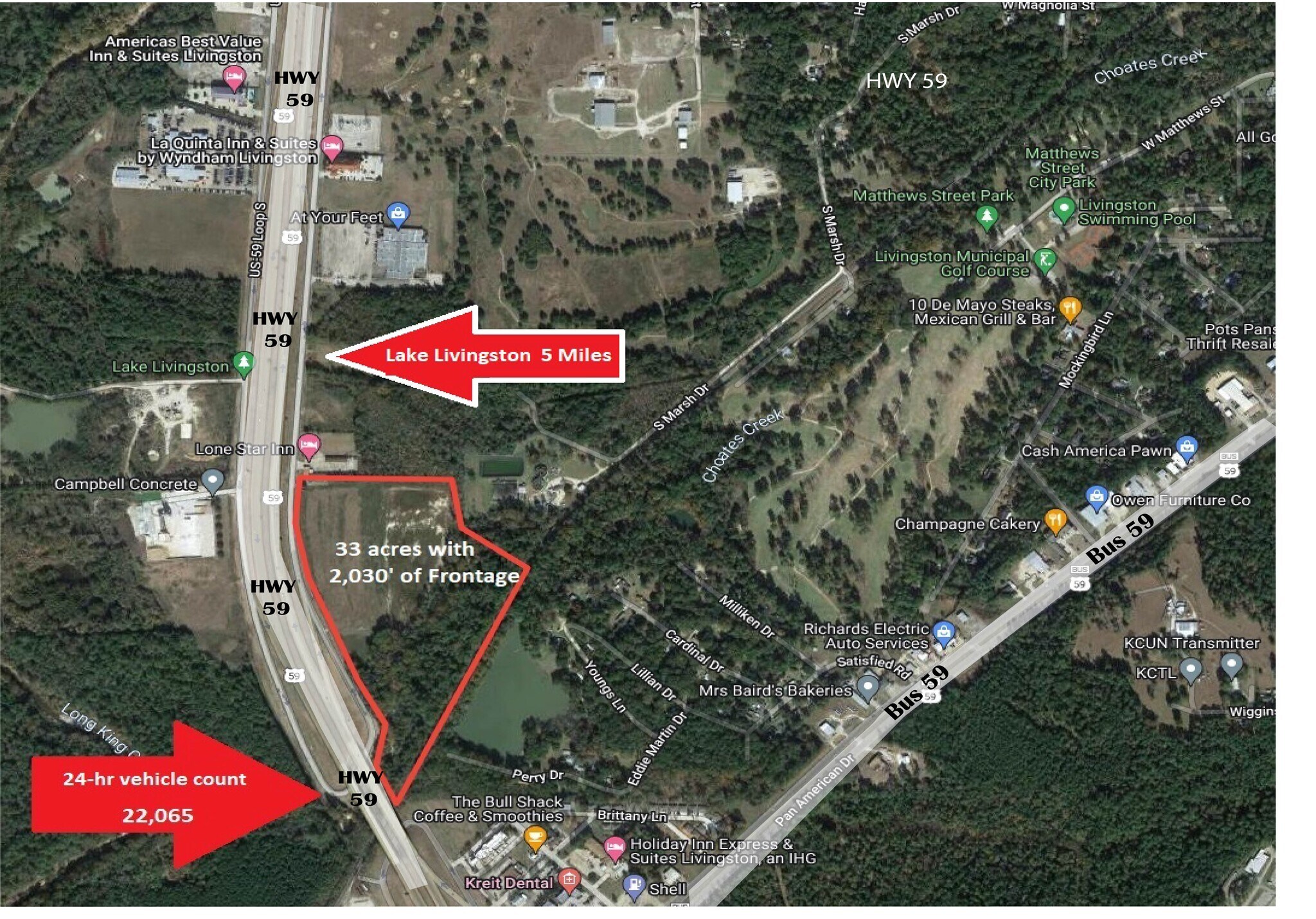 HWY 59 Loop N, Livingston, TX for sale Aerial- Image 1 of 1