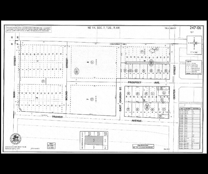 909-911 Center St, Riverside, CA for lease - Plat Map - Image 2 of 2