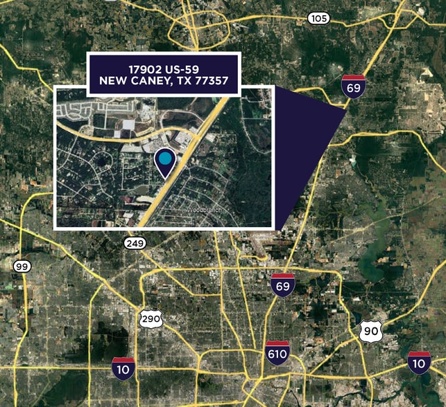 17902 US Highway 59, New Caney, TX for lease - Aerial - Image 2 of 3