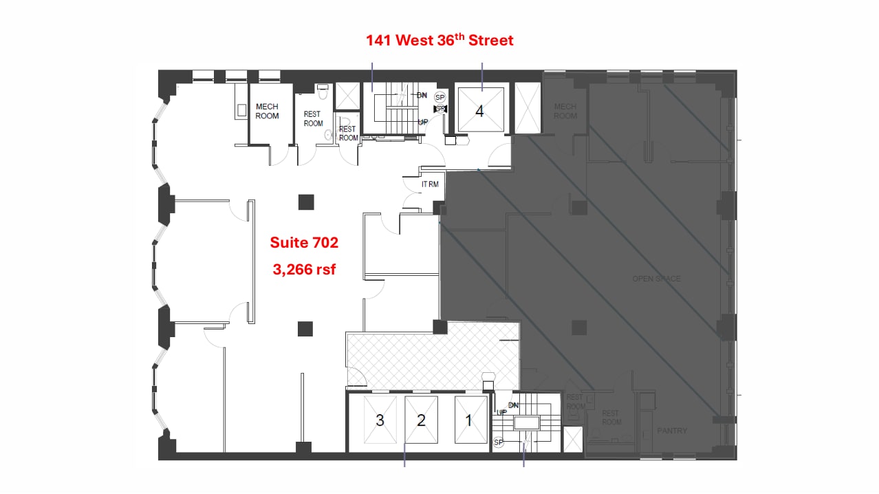141 W 36th St, New York, NY for lease Floor Plan- Image 1 of 5