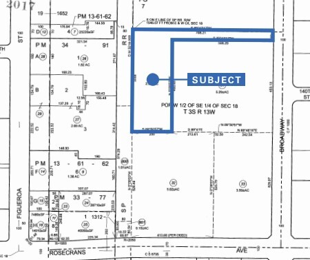 13925 S Broadway, Los Angeles, CA for sale - Plat Map - Image 2 of 3