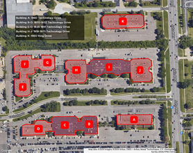 1919-1975 Technology Dr, Troy, MI - aerial  map view