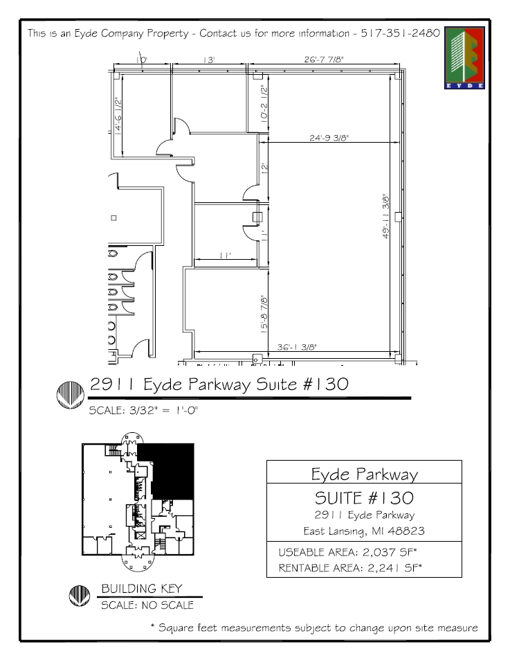 2911 Eyde Pky, East Lansing, MI for lease Floor Plan- Image 1 of 1