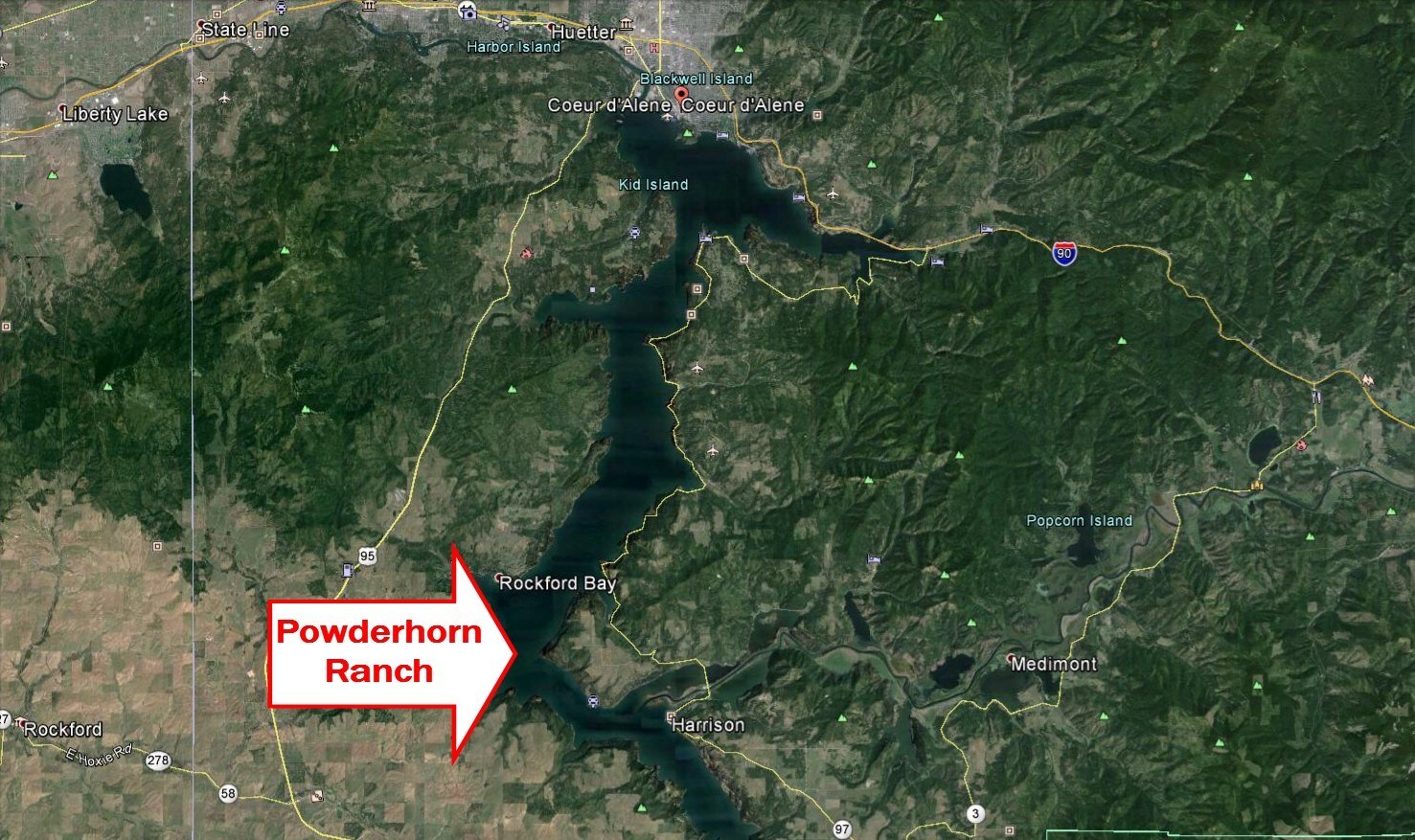 Powderhorn Bay Rd, Harrison, ID for sale Aerial- Image 1 of 1