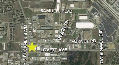 4520 S Buckner Blvd, Dallas, TX - AERIAL  map view