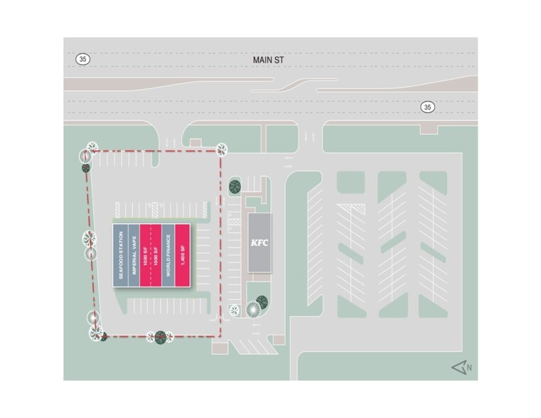 2002 N Main St, Pearland, TX for lease - Site Plan - Image 2 of 2