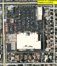 926-942 W Orangethorpe Ave, Fullerton, CA - aerial  map view