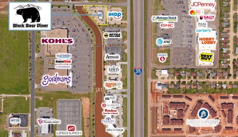 Black Bear Diner Locations Map 920 Sw 25Th St, Moore, Ok 73160 | Loopnet