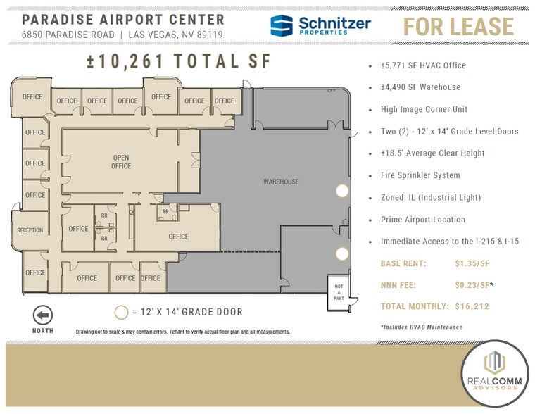 6850-6870 Paradise Rd, Las Vegas, NV for lease - Floor Plan - Image 3 of 8