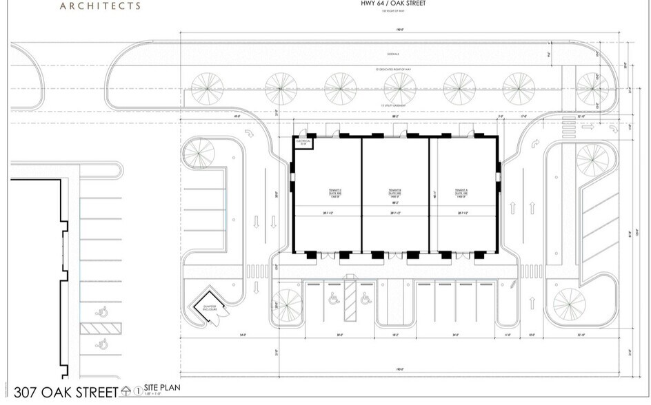 307 Oak St, Conway, AR for lease - Site Plan - Image 1 of 3