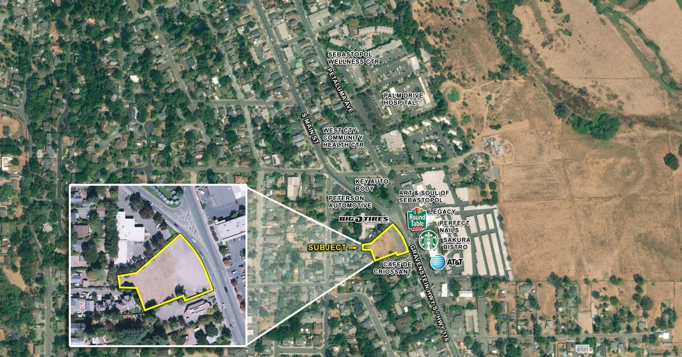 778 Gravenstein Ave, Sebastopol, CA for sale - Aerial - Image 1 of 2