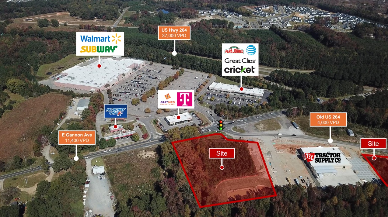 Old US 264 Hwy, Zebulon, NC 27597 - 9.8 Acres - Retail Pads