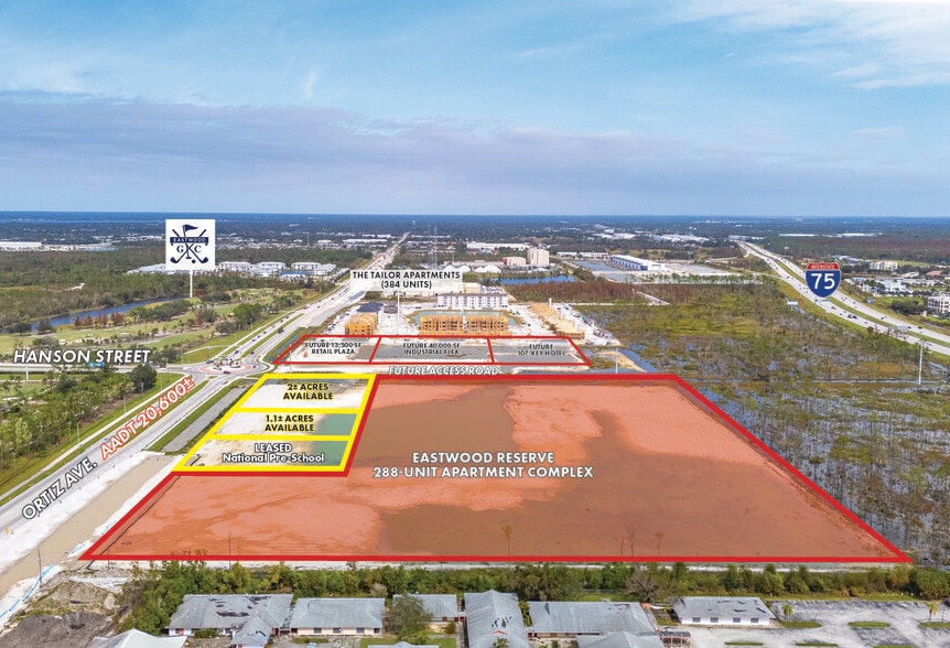 Ortiz Avenue Lot 5, Fort Myers, FL for lease - Aerial - Image 2 of 8