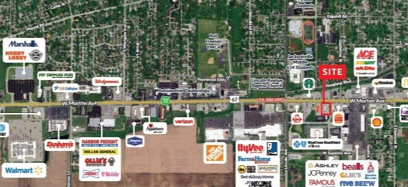 1001 W Morton Ave, Jacksonville, IL for sale - Aerial - Image 3 of 3