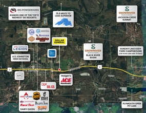 1406 U.S. Rt 2, Bessemer, MI - Aerial  map view