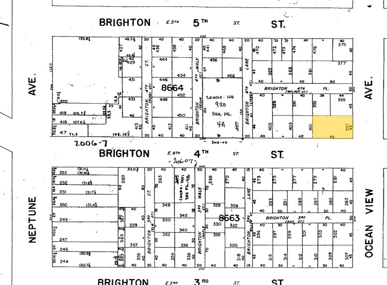 401 Ocean View Ave, Brooklyn, NY for sale - Plat Map - Image 1 of 1