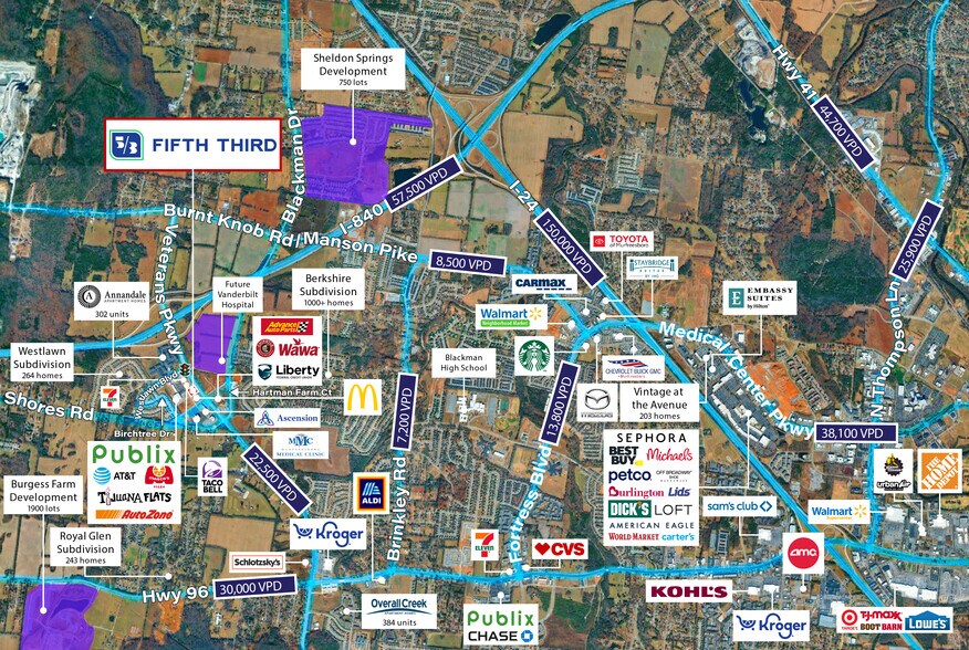 5213 Veterans Pky, Murfreesboro, TN for sale - Aerial - Image 2 of 7