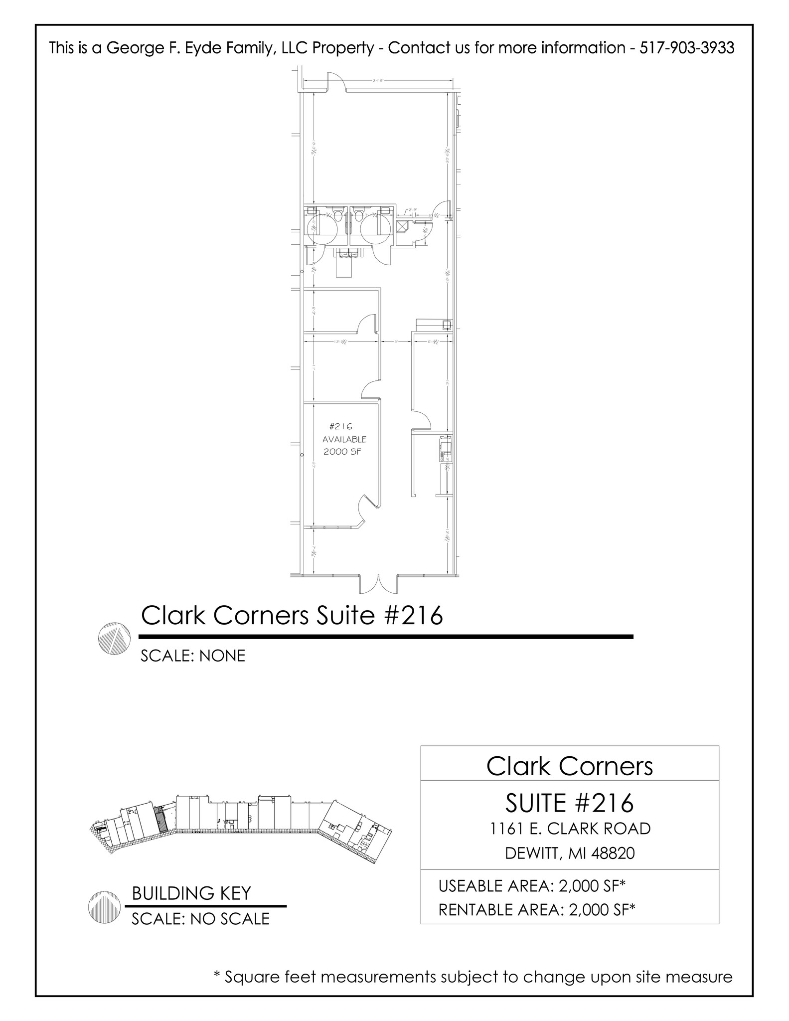 1161 E Clark Rd, Dewitt, MI for lease Site Plan- Image 1 of 1