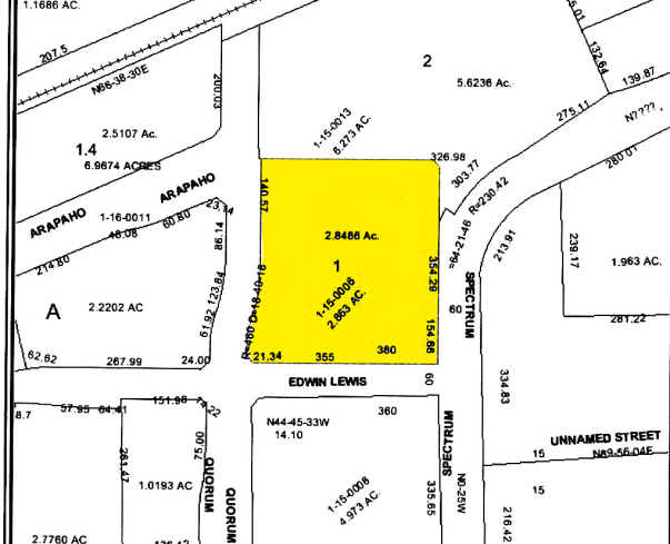 5000 Quorum Dr, Dallas, TX for lease - Plat Map - Image 2 of 11