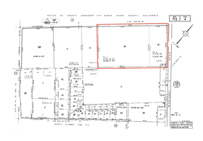 Richmond Ave, Morgan Hill, CA for sale - Plat Map - Image 3 of 3