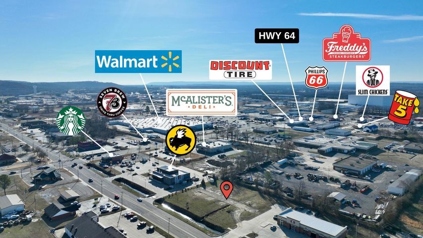 Lot 2-B East Parkway Dr, Russellville, AR for sale Aerial- Image 1 of 25