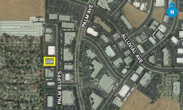 7425 N Palm Bluffs Ave, Fresno, CA - aerial  map view