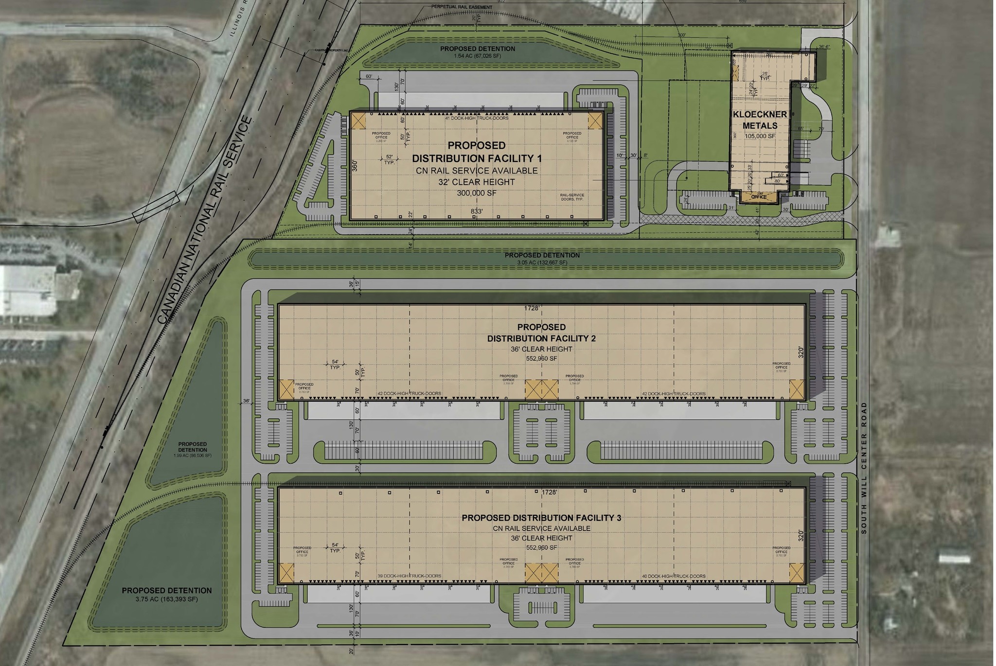 Governors & Dralle Rd, University Park, IL for lease Floor Plan- Image 1 of 1