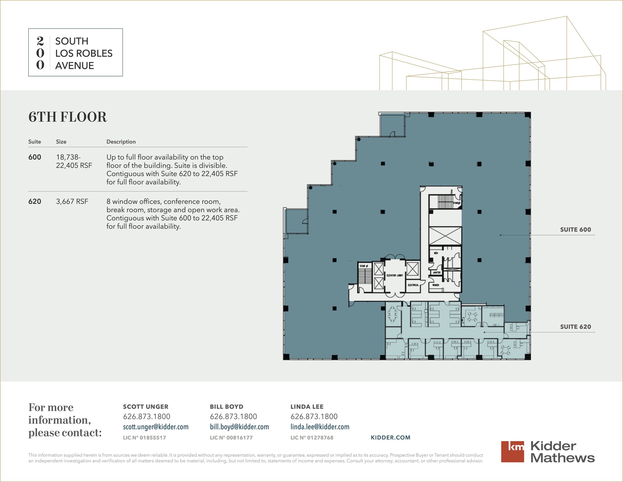 200 S Los Robles Ave, Pasadena, CA for lease Floor Plan- Image 1 of 1