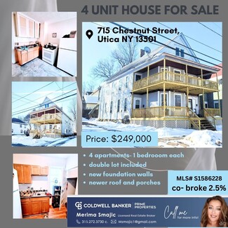 More details for 715 Chestnut St, Utica, NY - Multifamily for Sale