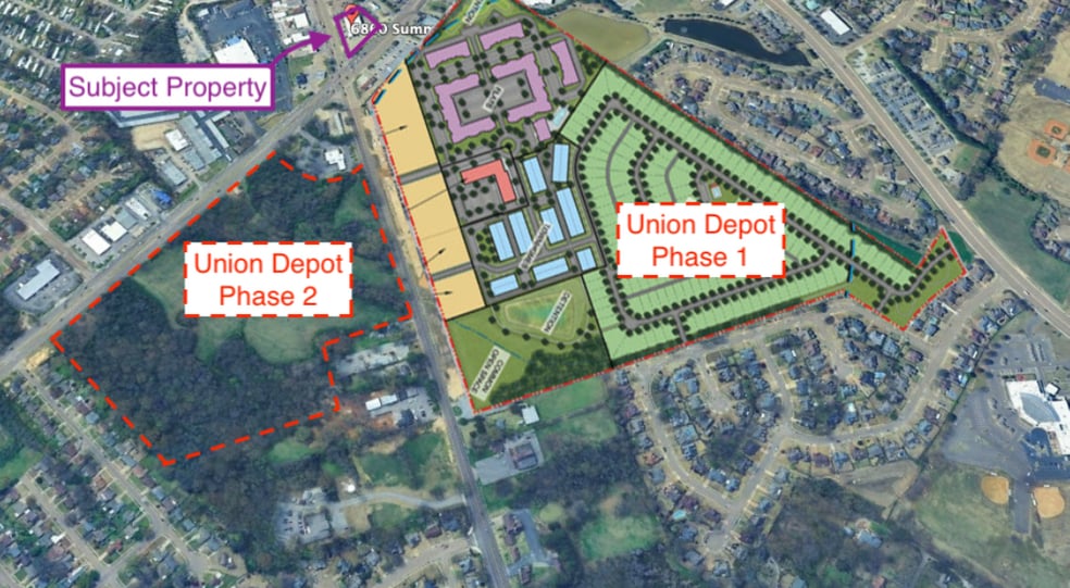 6860 Summer Ave, Bartlett, TN for lease - Aerial - Image 3 of 3