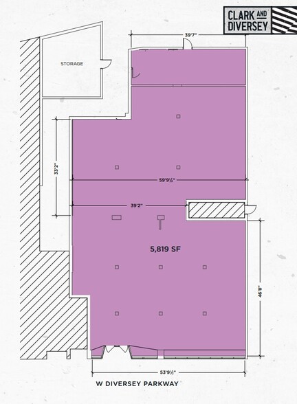 643 W Diversey Pky, Chicago, IL for lease - Floor Plan - Image 2 of 2