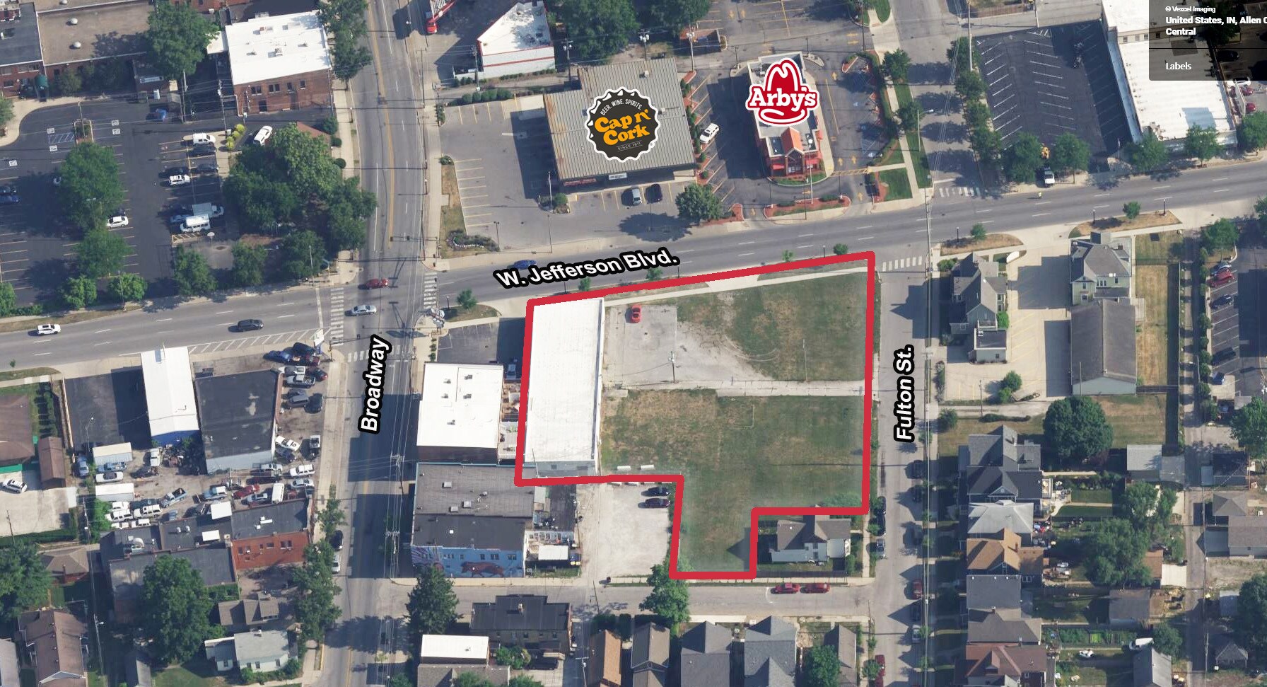 605 W Jefferson Blvd, Fort Wayne, IN for sale Aerial- Image 1 of 1