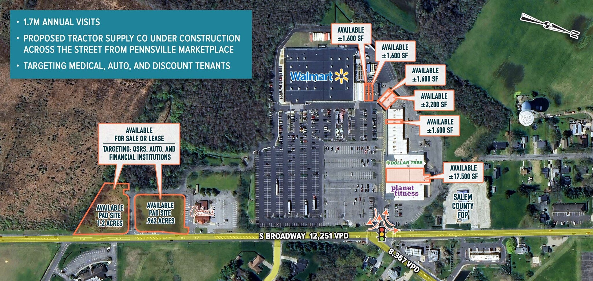 709 S Broadway, Pennsville, NJ for lease Aerial- Image 1 of 8