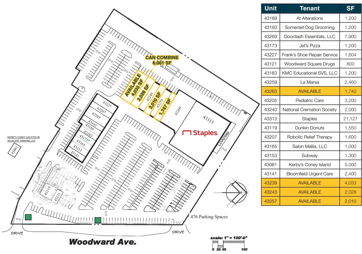 43141-43315 Woodward Ave, Bloomfield Hills, MI for lease Site Plan- Image 1 of 1