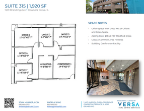 1401 Branding Ave, Downers Grove, IL for lease Floor Plan- Image 1 of 2