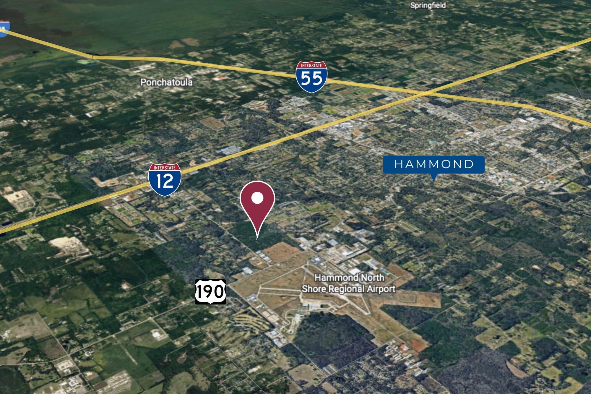 S Airport Rd. Rd, Hammond, LA for sale Aerial- Image 1 of 5