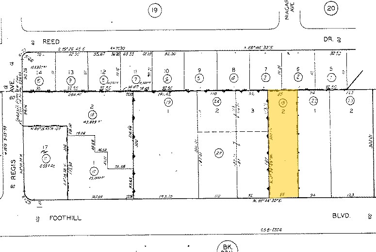 921 W Foothill Blvd, Claremont, CA for sale - Plat Map - Image 1 of 1