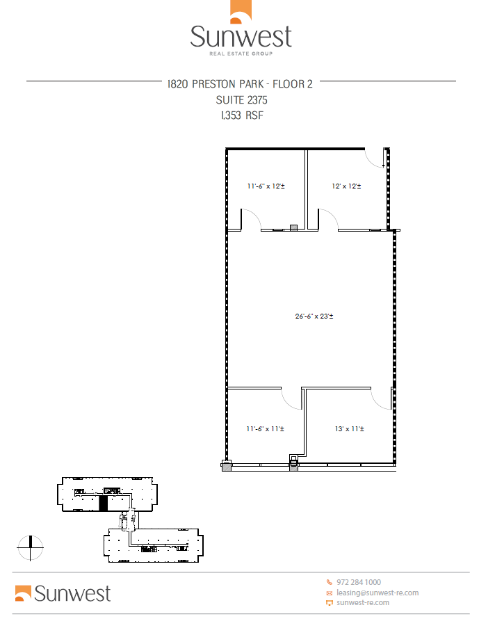 1800 Preston Park Blvd, Plano, TX for lease Floor Plan- Image 1 of 2