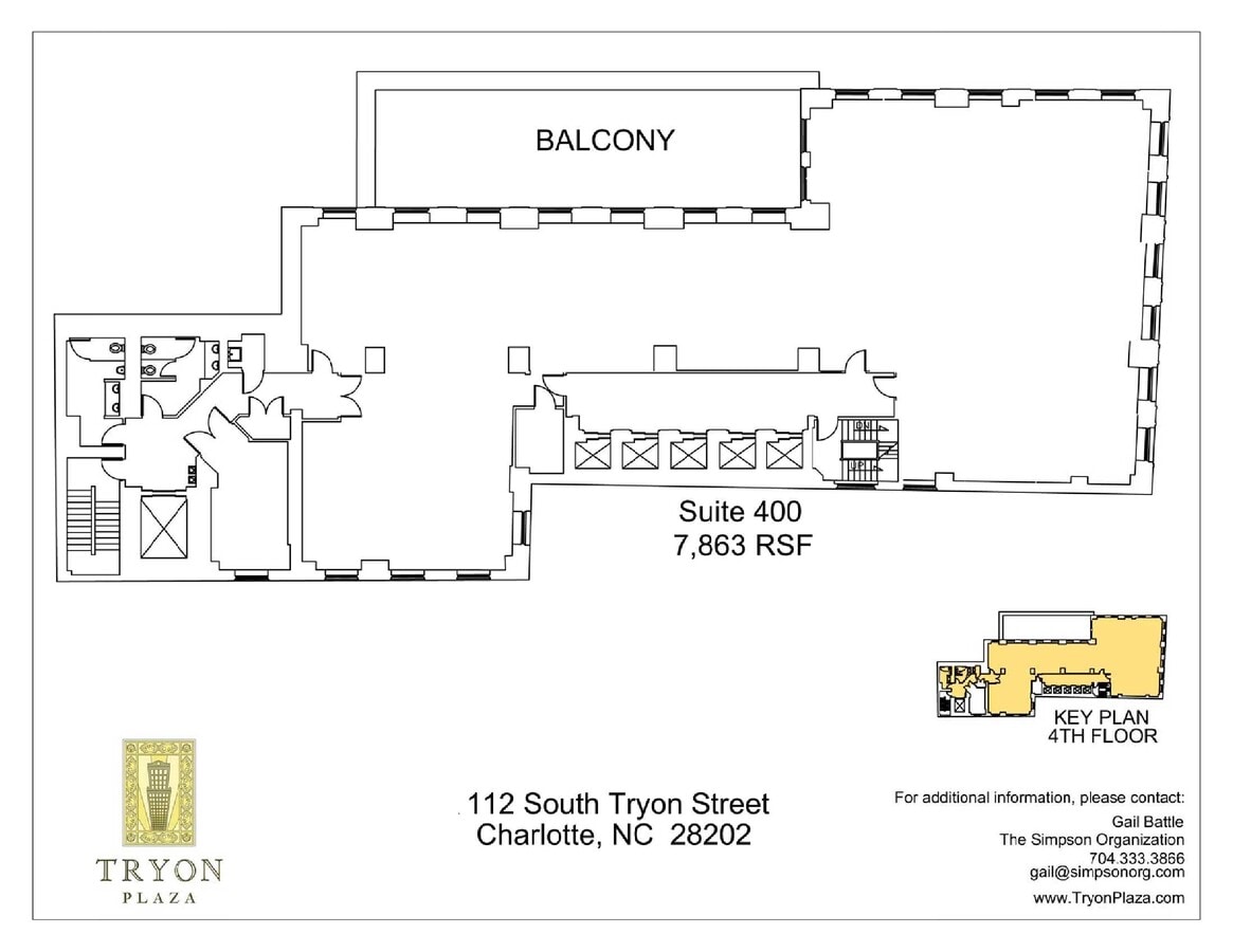 112 S Tryon St, Charlotte, NC 28202 - Unit 400 - - Floor Plan - Image 1 of 1