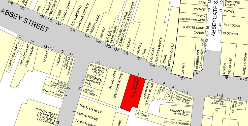 6-9 Abbey St, Nuneaton for lease - Goad Map - Image 2 of 2