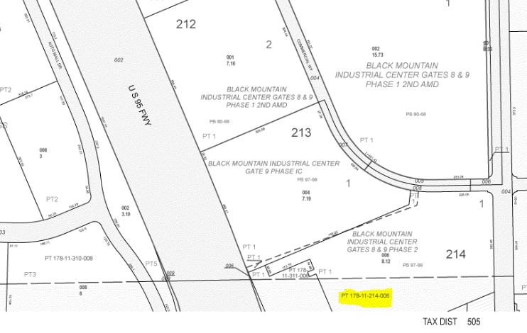 7705 Commercial Way, Henderson, NV for lease - Plat Map - Image 2 of 4