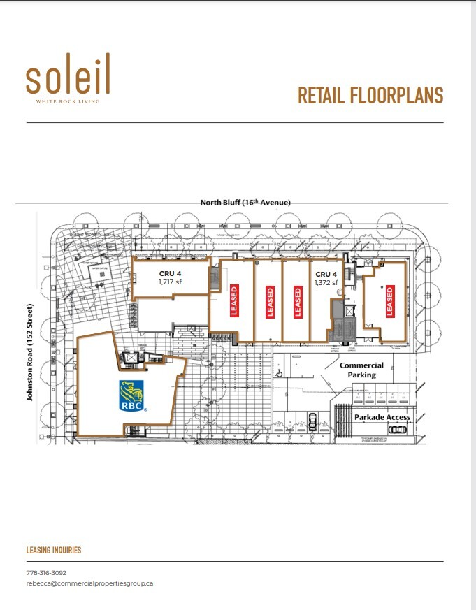 1586 Johnston Rd, White Rock, BC for lease Floor Plan- Image 1 of 1