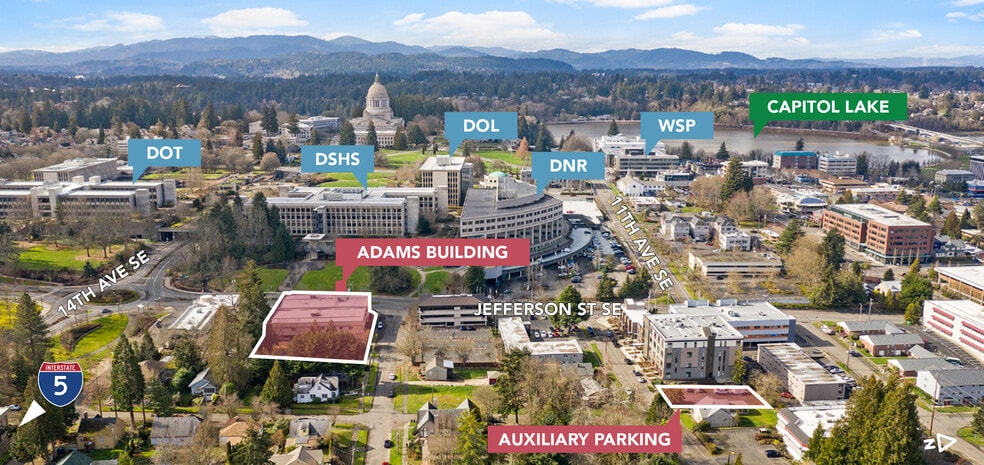 1310 Jefferson St SE, Olympia, WA for lease - Aerial - Image 1 of 8