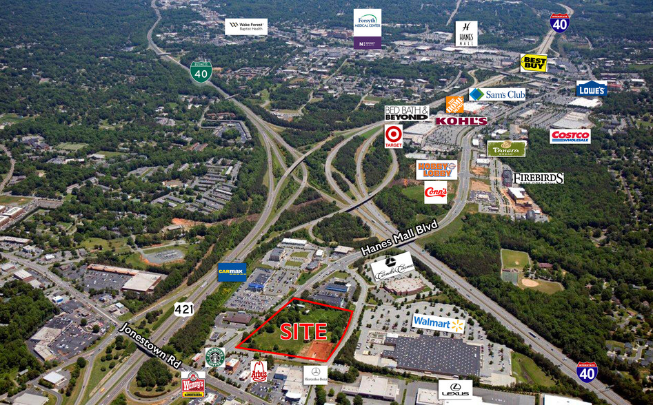 Hanes Mall Blvd, Winston-Salem, NC for sale - Aerial - Image 1 of 1